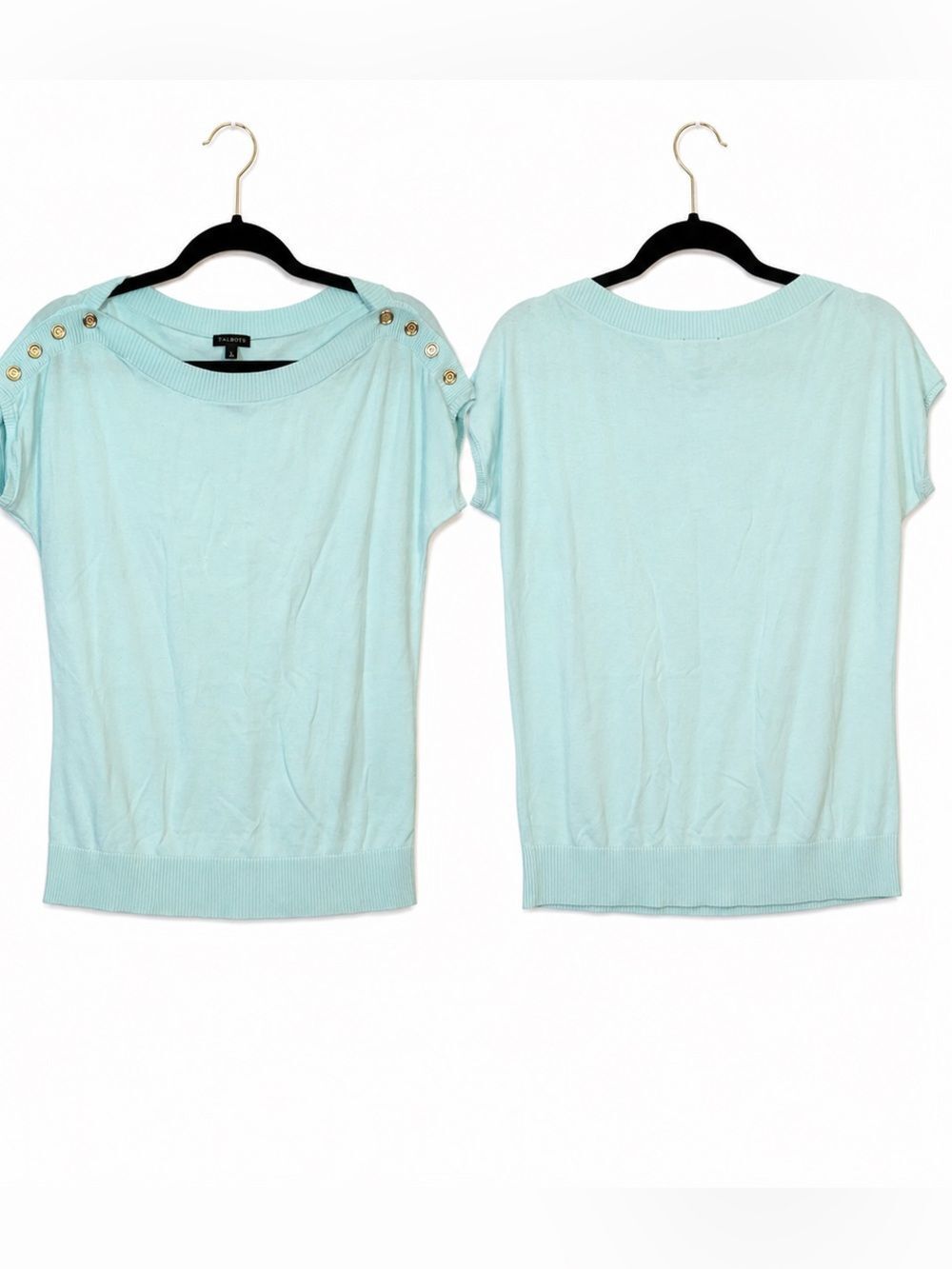 Talbots Blue Top Small - Picture 5 of 5